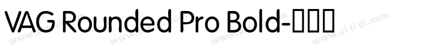 VAG Rounded Pro Bold字体转换